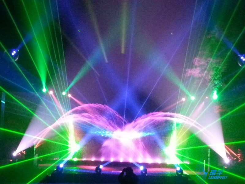 The Large Scale Laser Water Show in Shanxi Happy Valley