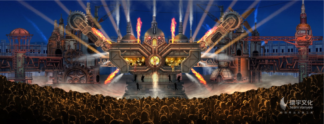 OCT Group &#038; Vanyee Create New Works Again! The World&#8217;s First &#8220;Steampunk Machinery Theme&#8221;Stunt Show!, Laser Effect
